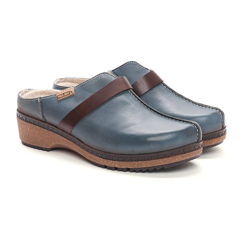 Pikolinos Granada Women’s Medium Heel Clogs In Sapphire